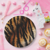 Safari Sinaasappel Black Tiger Papieren Bordje (Feest)