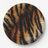 Safari Sinaasappel Black Tiger Papieren Bordje (Voorkant)