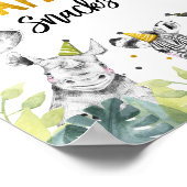 Safari Snack Safari Party Animals Birthday Sign Poster (Hoek)
