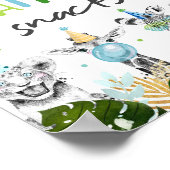 Safari Snacks Safari Party Animals Birthday Sign Poster (Hoek)