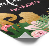 Safari snacks Sign Zoo Oerwoud Food table decor Poster (Hoek)