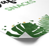 Safari Snacks Tropical Safari Boy Birthday Sign Poster (Hoek)