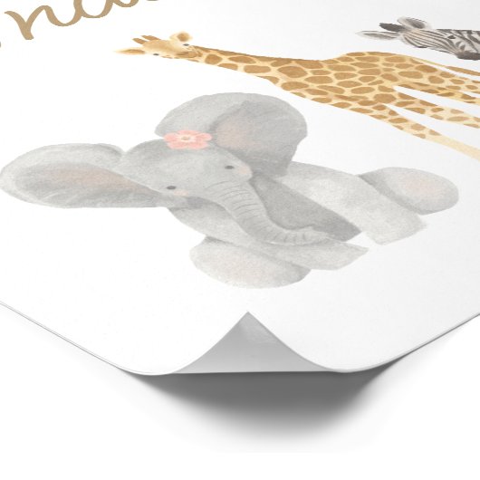 Safari Snacks voor thuisdag Poster (Hoek)