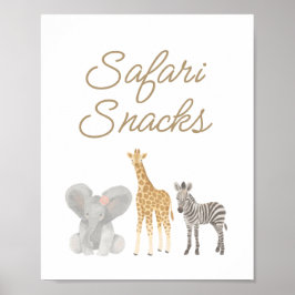 Safari Snacks voor thuisdag Poster