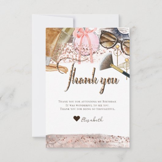 Safari Spa Birthday Luxury Bedankkaart (Voorkant)