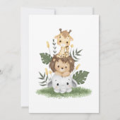 Safari Spanish Baby Shower Boy invitation Kaart (Achterkant)