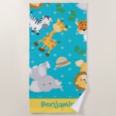 Safari Splash Kids’ Strandlaken (Voorkant)