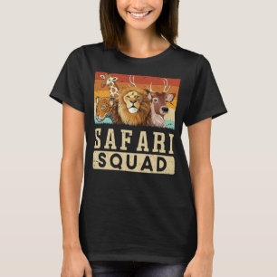Safari Squad African Animal Family Vacking Trip T-shirt