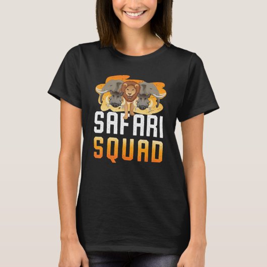 Safari Squad African Animal Family Vacking Trip T-shirt (Voorkant)