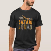 Safari Squad African Animal Family Vacking Trip T-shirt (Voorkant)