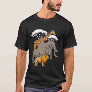 Safari Squad African Animals Funny Zoo Wildlife Ad T-shirt