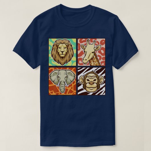 Safari Squad African Animals Funny Zoo Wildlife Ad T-shirt (Design voorkant)