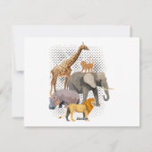 Safari Squad African Safari Animals Funny Zoo Anim Feestdagenkaart (Achterkant)