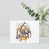 Safari Squad African Safari Animals Funny Zoo Anim Feestdagenkaart (Staand voorkant)