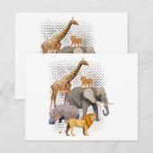 Safari Squad African Safari Animals Funny Zoo Anim Feestdagenkaart (Voorkant / Achterkant)