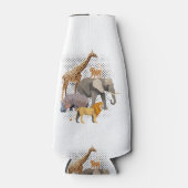 Safari Squad African Safari Animals Funny Zoo Anim Flesjeskoeler (Voorkant)