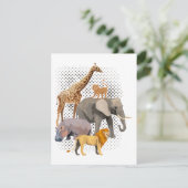 Safari Squad African Safari Animals Funny Zoo Anim Informatiekaartje (Staand voorkant)