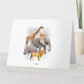 Safari Squad African Safari Animals Funny Zoo Anim Kaart (Achterkant)
