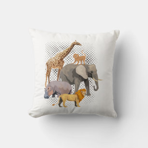 Safari Squad African Safari Animals Funny Zoo Anim Kussen