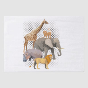 Safari Squad African Safari Animals Funny Zoo Anim Tissuepapier