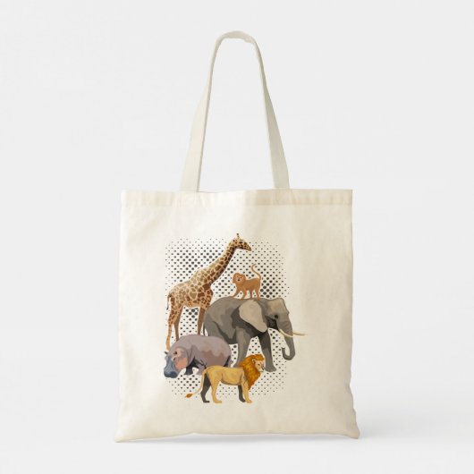 Safari Squad African Safari Animals Funny Zoo Anim Tote Bag (Achterkant)