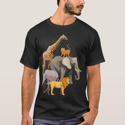Safari Squad African Safari Animals Funny Zoo T-shirt (Voorkant)