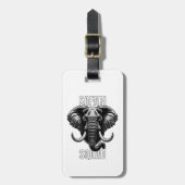 Safari Squad Afrikaans Olifant Reismateriaal Bagagelabel (Voorkant verticaal)