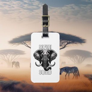 Safari Squad Afrikaans Olifant Reismateriaal Bagagelabel