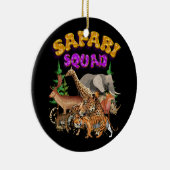 Safari Squad Animals Zoo Lovers Wilflife Oerwoud Z Keramisch Ornament (Rechts)