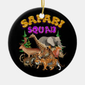 Safari Squad Animals Zoo Lovers Wilflife Oerwoud Z Keramisch Ornament (Voorkant)