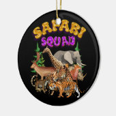 Safari Squad Animals Zoo Lovers Wilflife Oerwoud Z Keramisch Ornament (Links)