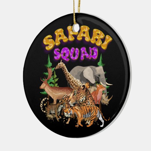 Safari Squad Animals Zoo Lovers Wilflife Oerwoud Z Keramisch Ornament (Links)