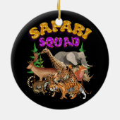 Safari Squad Animals Zoo Lovers Wilflife Oerwoud Z Keramisch Ornament (Achterkant)