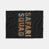 Safari Squad Dierenprint Dierentuin Keeper Bemanni Fleece Deken (Voorkant (Horizontaal))