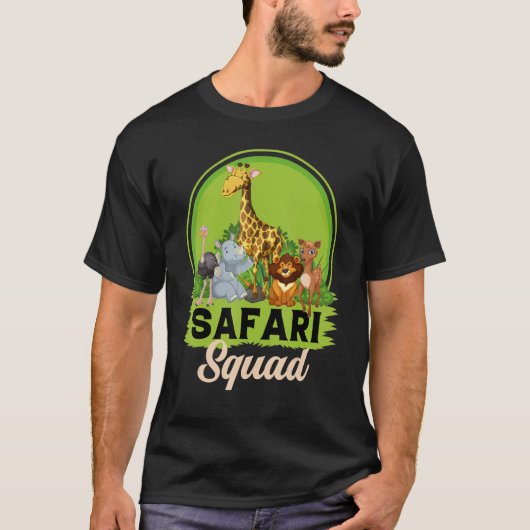 Safari Squad Zoo Dieren T-shirt (Voorkant)