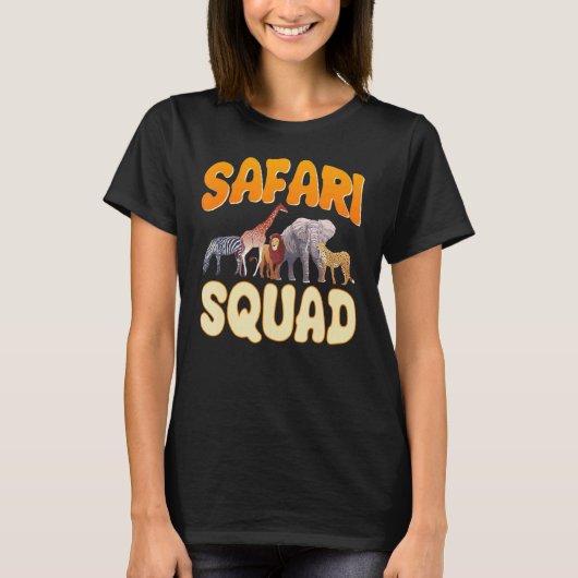 Safari Squad Zooker Zooeping Wildlife Animal Ke T-shirt (Voorkant)
