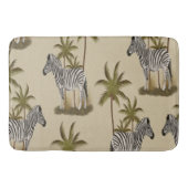 Safari Stijl Zebras & Palmboom Badmat (Voorkant)