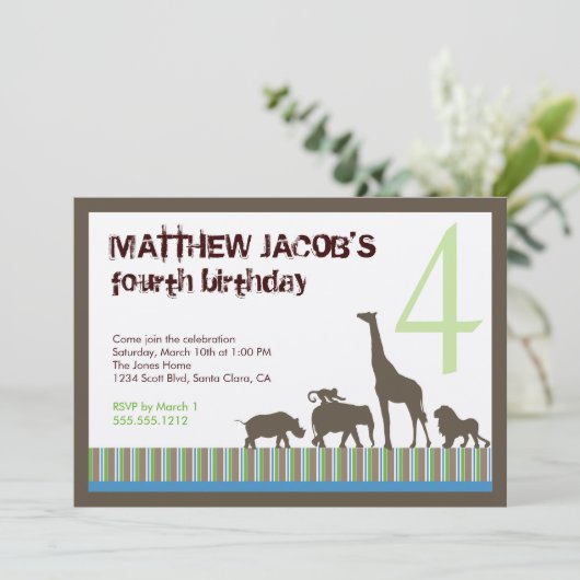 Safari Stripes Kaart (Staand voorkant)