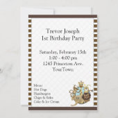 Safari Style van Birthday Party Invitiation Kaart (Achterkant)