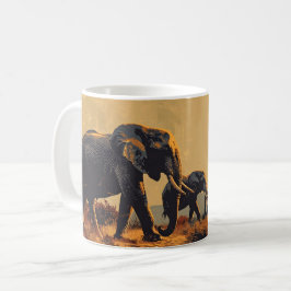 Safari Sunset:  olifant Koffiemok
