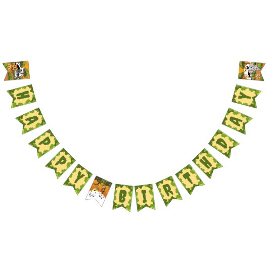 Safari Sunshine Tropical Oerwoud Animals Schattige Vlaggetjes (Alle)