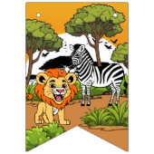 Safari Sunshine Tropical Oerwoud Animals Schattige Vlaggetjes (Eerste vlag)