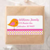 Safari Sweetness Address Label Birdie (Insitu)