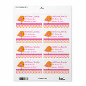 Safari Sweetness Address Label Birdie (Full Sheet)