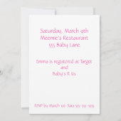 Safari Sweetness Giraffe Baby shower Uitnodiging (Achterkant)