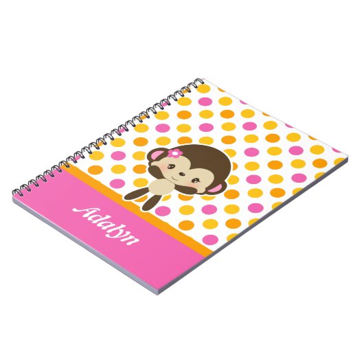 Safari Sweetness Monkey Spiral notebook Notitieboek (Linkerzijde)