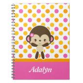Safari Sweetness Monkey Spiral notebook Notitieboek (Voorkant)