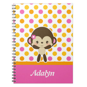 Safari Sweetness Monkey Spiral notebook Notitieboek