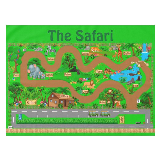 Safari  tafelkleed (Voorkant (Horizontaal))
