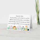 Safari thema Baby shower Folded Uitnodiging (Achterkant)